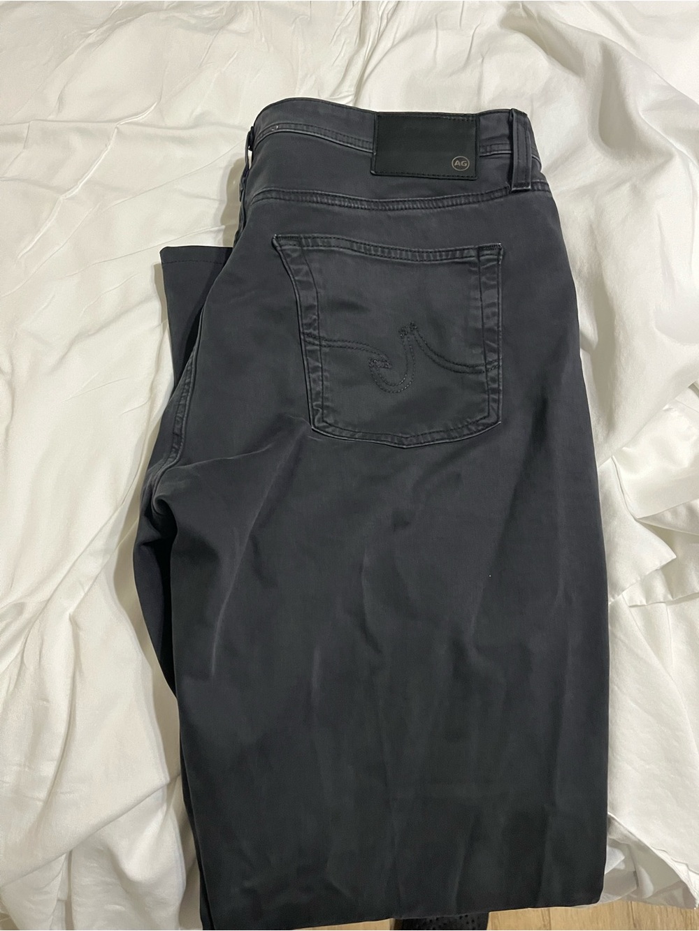 AG Men's  Everet Slim Straight Jeans — Charcoal Black